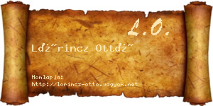 Lőrincz Ottó névjegykártya