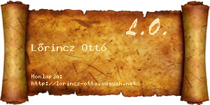 Lőrincz Ottó névjegykártya